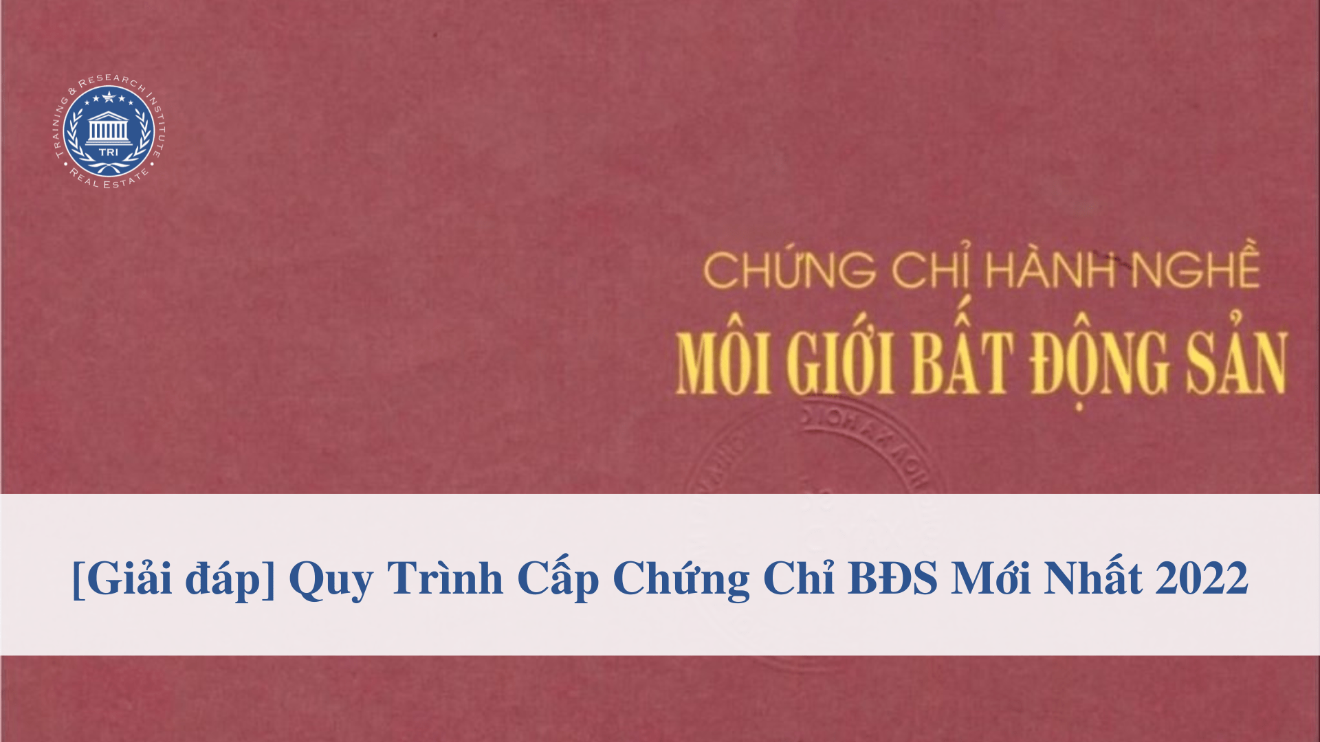 chứng chỉ bđs