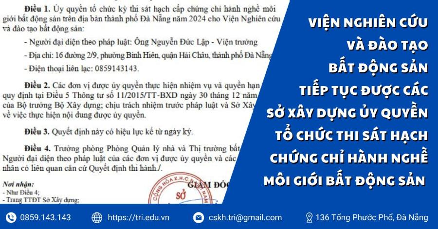 TRI.EDU.VN_Vien TRI Tiep Tuc Duoc SXD Uy Qyen To Chuc Thi Sat Hach Ccmg Bds2
